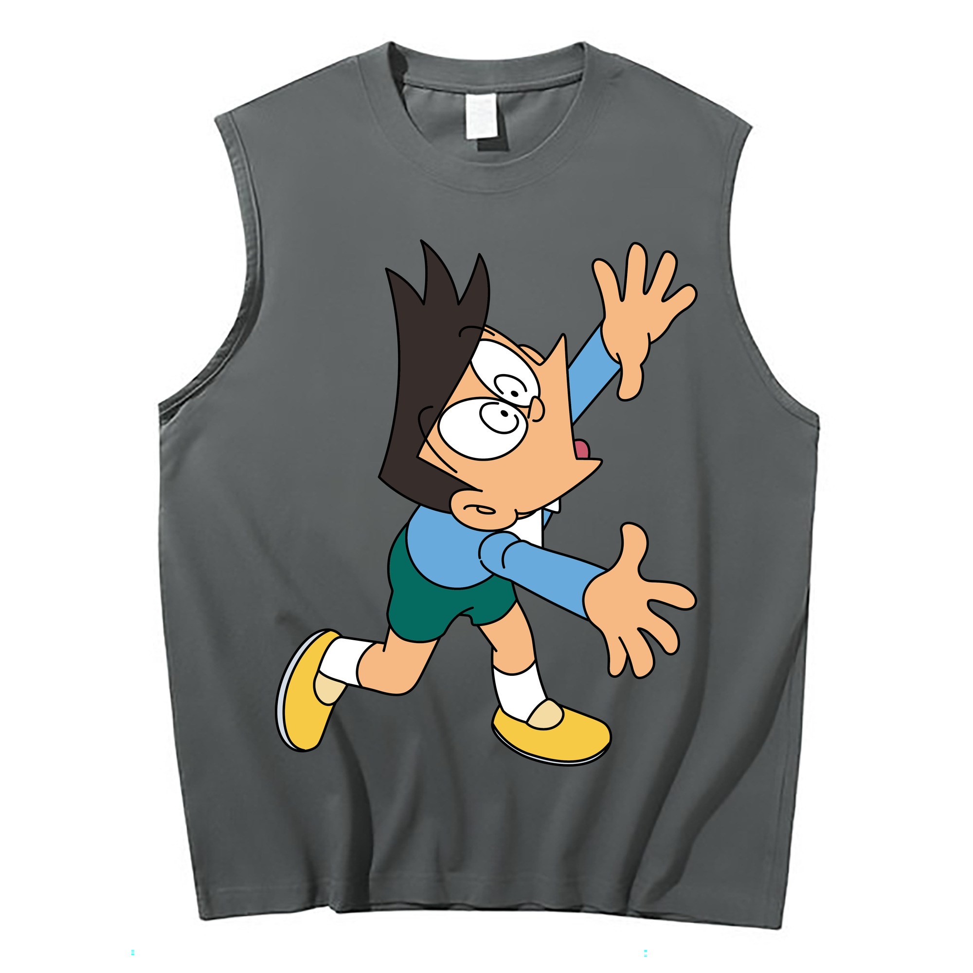 （画像用） ドラえもん 骨川 スネ夫 Doraemon Honekawa Suneo コットン100％タンクトップ（フロントプリント）